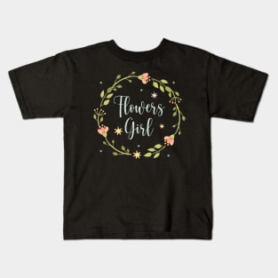 Elegant Flower Girl, Cute Flower Girl Idea, Wedding Party Kids T-Shirt